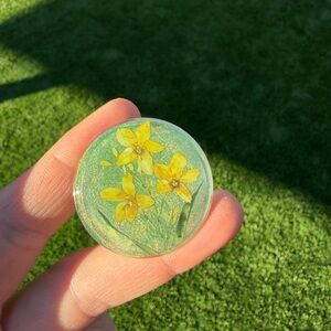 Floral Green Phone Grip Holder